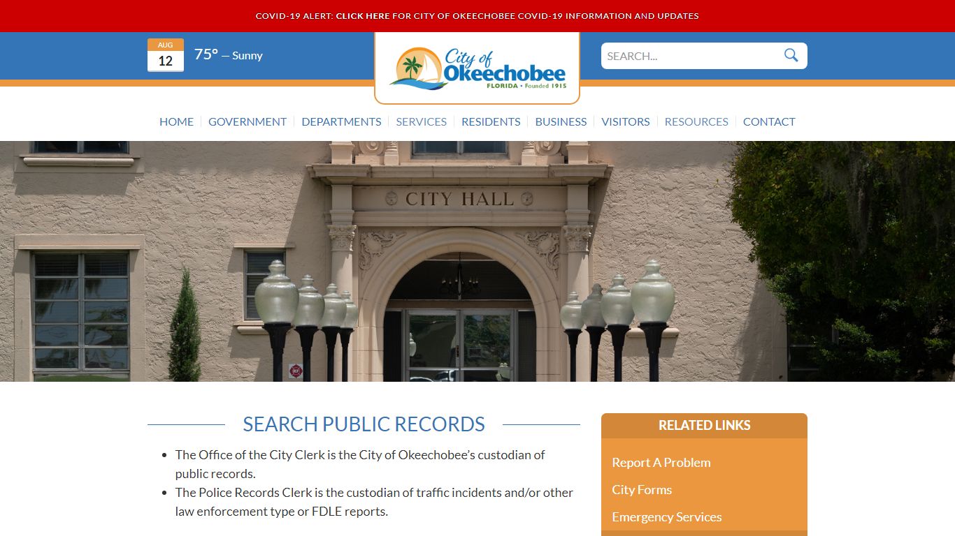 Services > Public Records - City of Okeechobee
