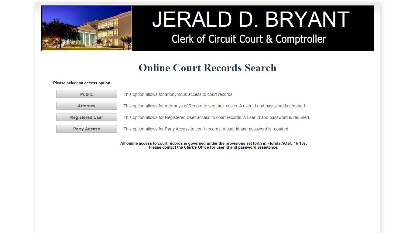 Okeechobee County OCRS - ONLINE COURT RECORDS SEARCH
